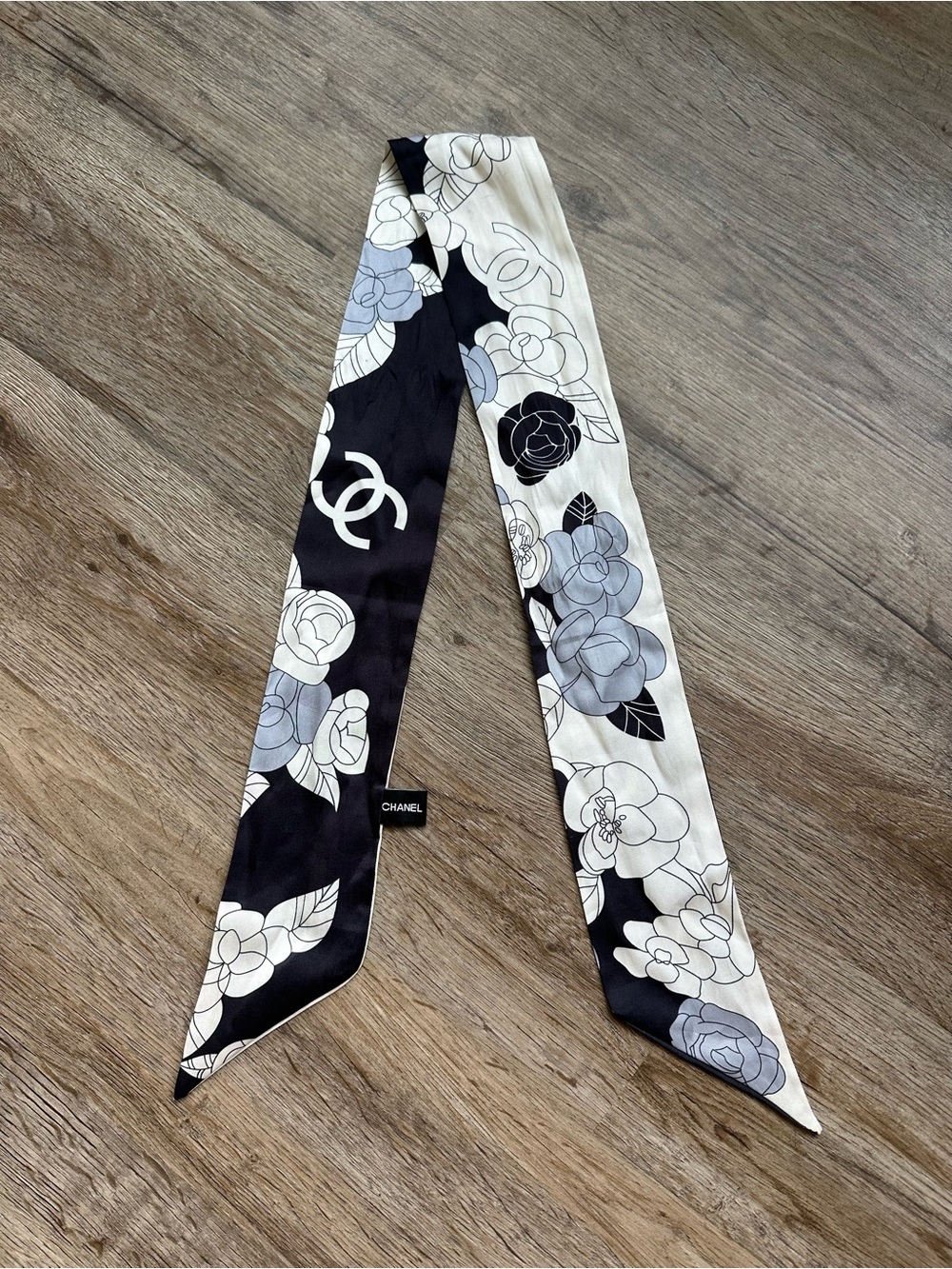 CHANEL Silk Scarf Tie